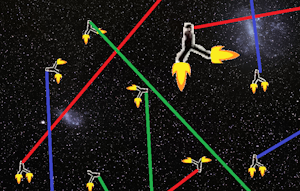 North Koreans Flying in Space with Lazers